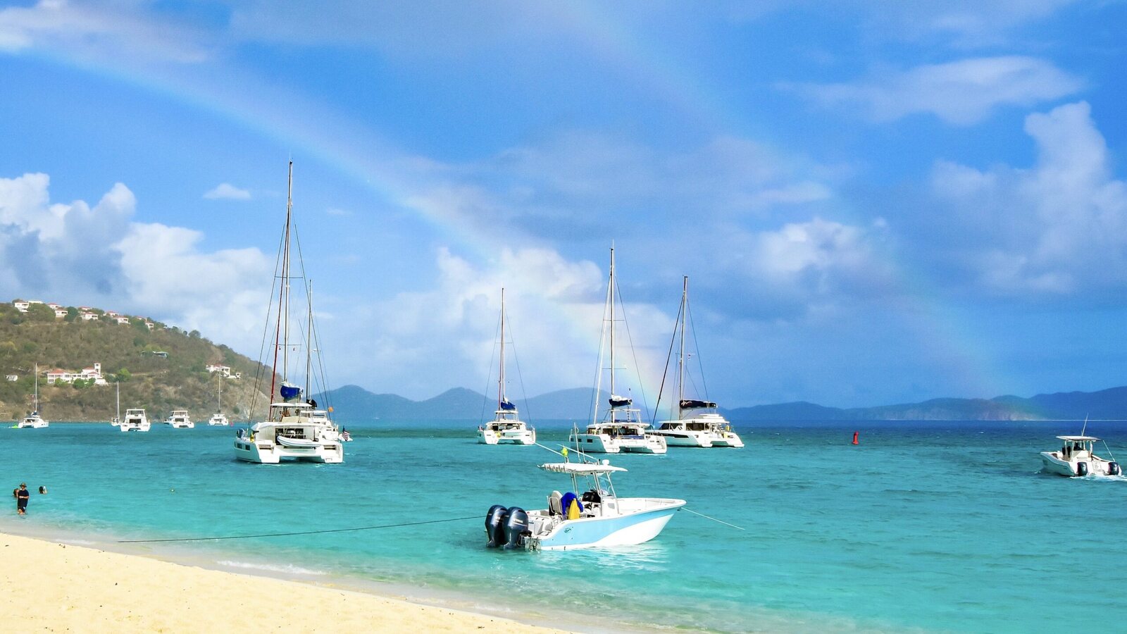 Sailing near Tortola in the British Virgin Islands